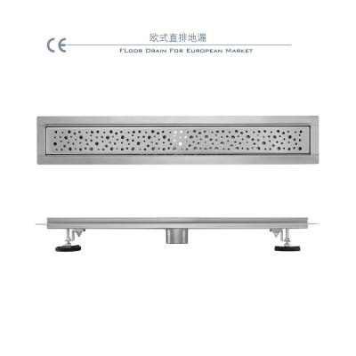 同层排水地漏欧式侧排不锈钢304下水CE家用商用酒店地漏