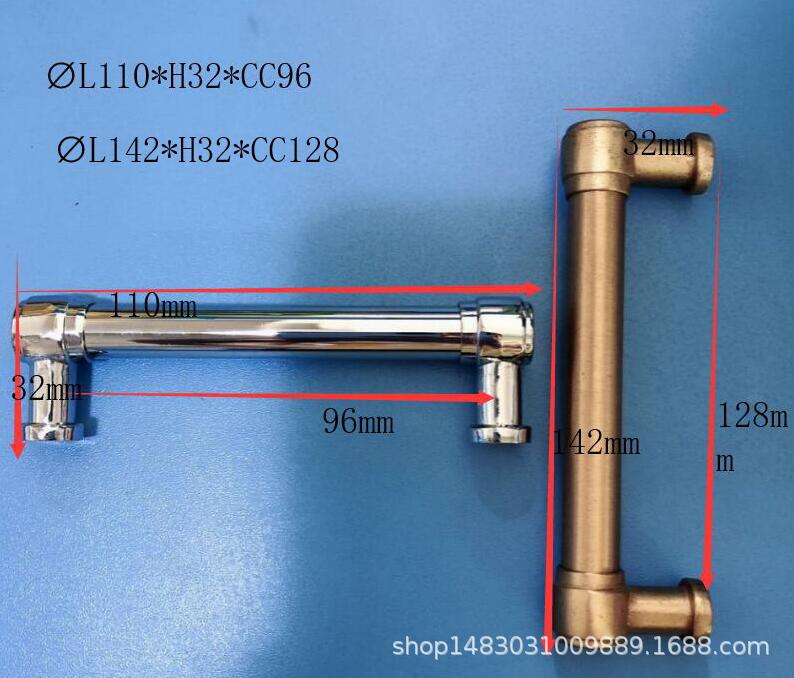 现代简约纯黄铜柜门把手直条空心美式鞋酒书橱衣柜板式