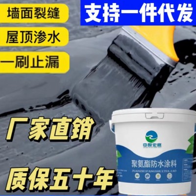 外墙屋顶楼顶补漏渗水地面沥青水性聚氨酯裂缝房屋防水涂 料批发