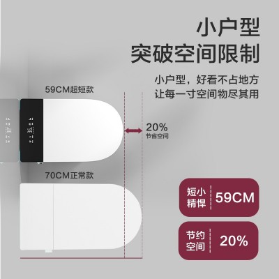 HINWEGEG小户型智能马桶一体式无水压限制泡沫盾全自动家用坐便器      1个